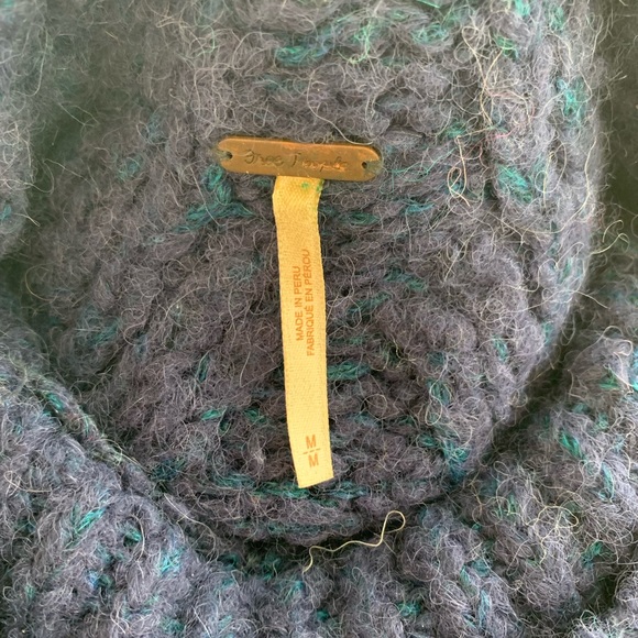 FREE PEOPLE *RARE*midi thick soft alpaca cabled turtleneck sweater dress - Picture 13 of 14